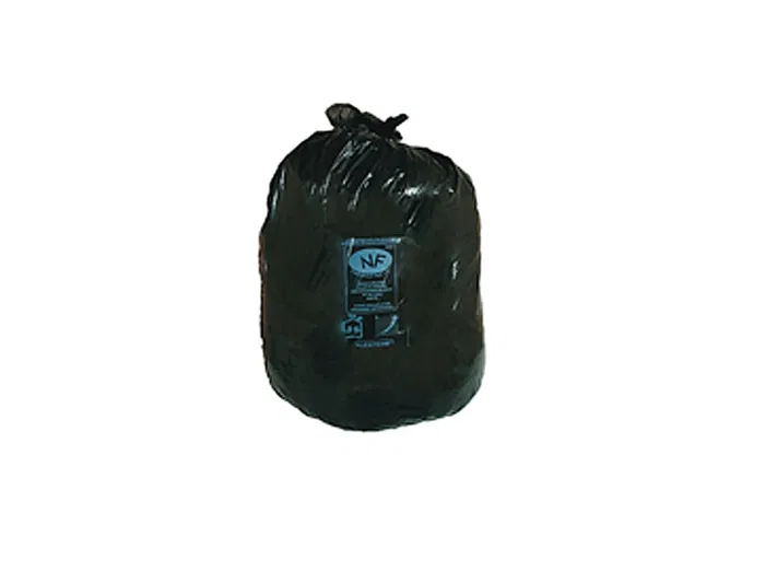 Blanca Bolsa basura industrial negra 90x110cm galga 200, rollo de 10 unidades, reciclado 100%