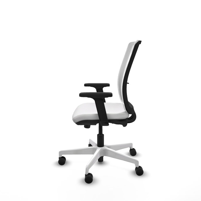 PIQUERAS Y CRESPO Silla de oficina Haches Blanca con Mecanismo Sincro/Traslack