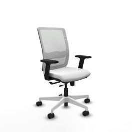 PIQUERAS Y CRESPO Silla de oficina Haches Blanca con Mecanismo Sincro/Traslack