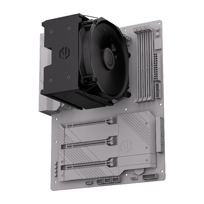 ENDORFY Fortis 5 Black EY3A013 - Disipador CPU de Aire, 140mm, 6 Heatpipes, Socket AM4/AM5, Negro