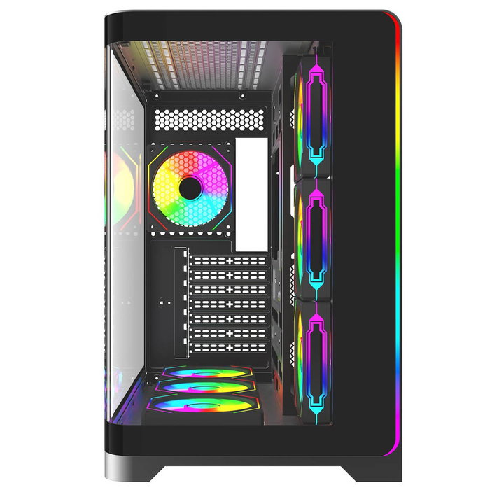 Rampage LYRON Gamingowa obudowa PC Mid Tower 7xFan ARGB PWM negra