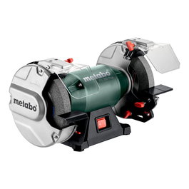 Metabo DS 200 Plus Amoladora de Doble Disco Profesional, Óxido de Aluminio, 600W, 2980 RPM, 2 Discos de 20 cm, con Luz y Adaptador para Aspiración