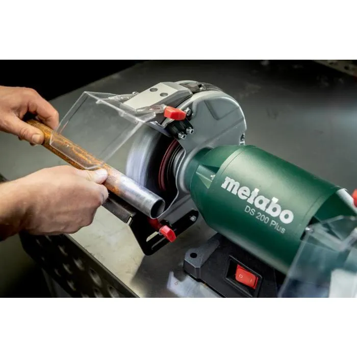 Metabo Amoladora de banco DS 200 Plus, 36 P y 60 N, para trabajos de lijado y desbarbado