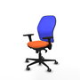 PIQUERAS Y CRESPO Silla de oficina Jorquera Naranja y Azul