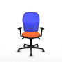 PIQUERAS Y CRESPO Silla de oficina Jorquera Naranja y Azul