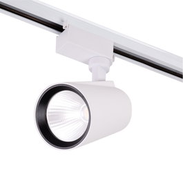 Foco de carril LED 30W Blanco Frío 6000K 2700Lm CRI85 Monofásico