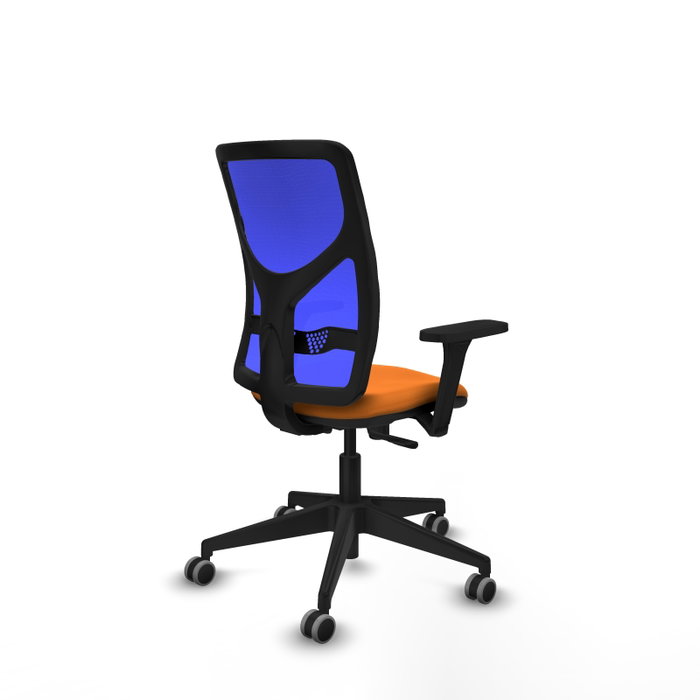 PIQUERAS Y CRESPO Silla de oficina Motilla con mecanismo Sincro, Naranja y Azul PIQUERAS Y CRESPO Silla de oficina Motilla con mecanismo Sincro, Naranja y Azul