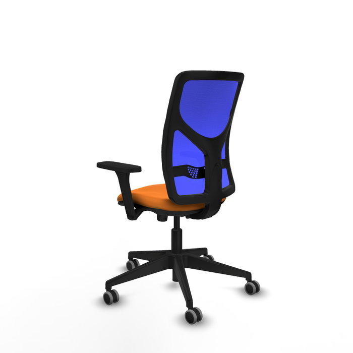 PIQUERAS Y CRESPO Silla de oficina Motilla con mecanismo Sincro, Naranja y Azul PIQUERAS Y CRESPO Silla de oficina Motilla con mecanismo Sincro, Naranja y Azul