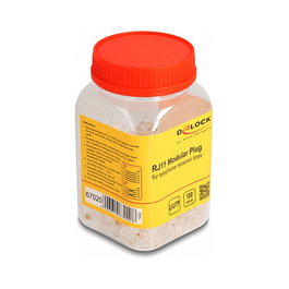 DeLOCK Conector modular RJ11 100 unidades 67020 transparente
