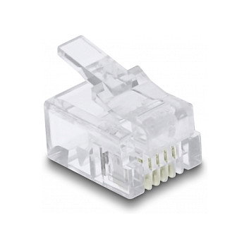 DeLOCK Conector modular RJ11 100 unidades 67020 transparente