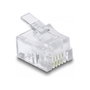 DeLOCK Conector modular RJ11 100 unidades 67020 transparente