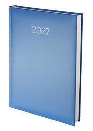EDEUSTO Agenda Anual 2027 Premium Tapa Acolchada Azul Mate