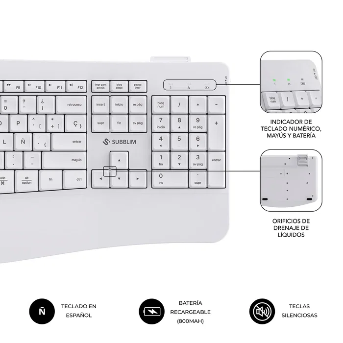 Subblim Combo Dual Office Prowave Blanco