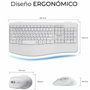 Subblim Combo Dual Prowave White Teclado y Ratón Ergonómicos Blanco