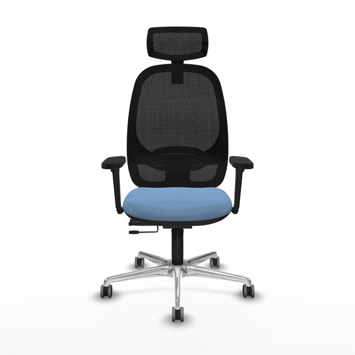 PIQUERAS Y CRESPO Silla de oficina Cilanco con mecanismo Sincro/Traslack Azul cielo