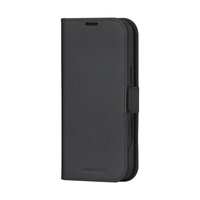 Dbramante1928 Lynge Funda Folio con MagSafe para Apple iPhone 16 ProMax 6.9", Negro - Cuero de Grano Entero con 3 Bolsillos para Tarjetas y Cierre Magnético