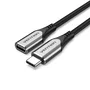 Vention TABHF Cable Alargador USB Tipo-C 3.2 Gen 1 (3.1) Macho a Hembra 1m para Datos y Carga de hasta 60W, Color Gris