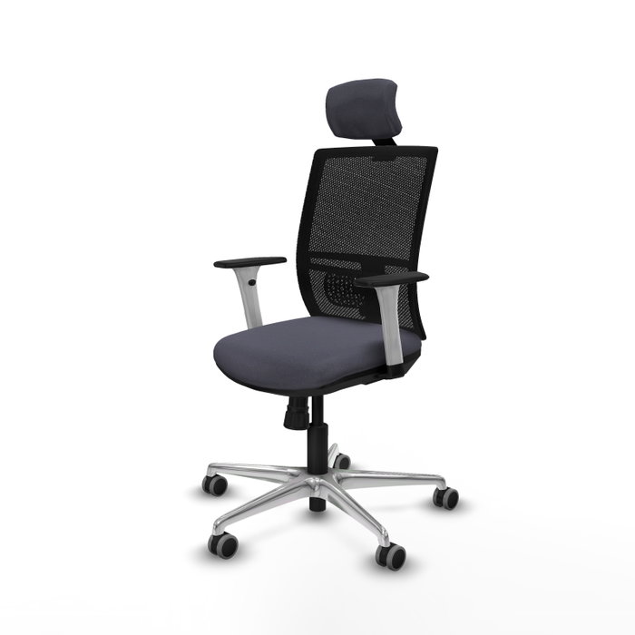 PIQUERAS Y CRESPO Silla de oficina Yunquera con mecanismo Sincro, Gris oscuro y Negro PIQUERAS Y CRESPO Silla de oficina Yunquera con mecanismo Sincro, Gris oscuro y Negro