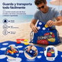 JugaToys Toalla Juego Conecta 4 con Fichas Impermeables y Mochila, 100x100cm