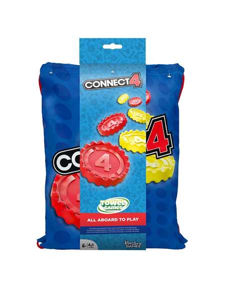 JugaToys Toalla Juego Conecta 4 con Fichas Impermeables y Mochila, 100x100cm