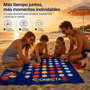 JugaToys Toalla Juego Conecta 4 con Fichas Impermeables y Mochila, 100x100cm