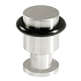 Didheya Tope Puerta Ø35 H50 C/Aro Goma Inoxidable Mate