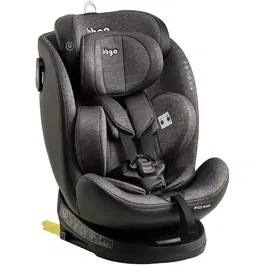 Bbgo Silla de Coche Giratoria BBG8437027499029 Desde Nacimiento hasta 12 Años I-SIZE 40-150 cm ISOFIX Gris Fibra de Bambú Piel Sintética