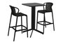 DKD Home Decor Set de 3 Mesas Bar Terraza y Jardín Negro 60 x 102 x 60 cm