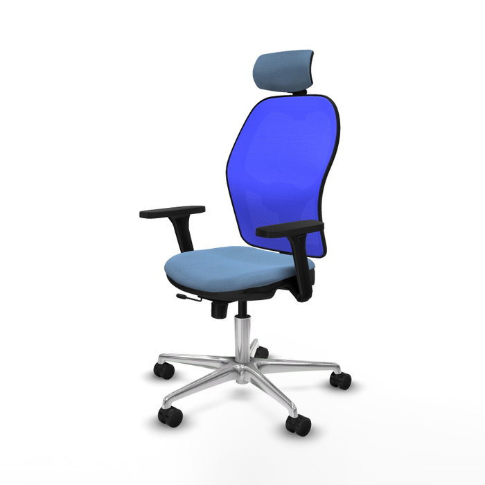 PIQUERAS Y CRESPO Silla de oficina Jorquera con mecanismo Sincro/Traslack Azul