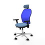 PIQUERAS Y CRESPO Silla de oficina Jorquera con mecanismo Sincro/Traslack Azul