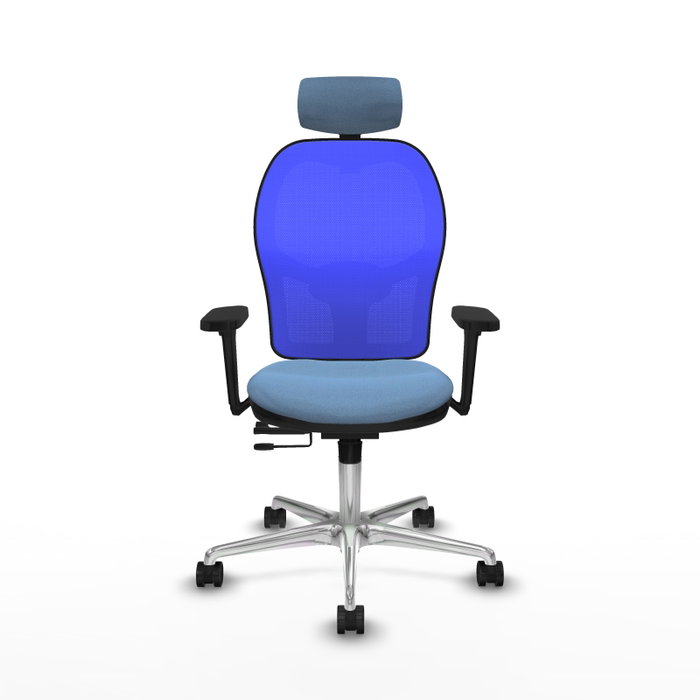 PIQUERAS Y CRESPO Silla de oficina Jorquera con mecanismo Sincro/Traslack Azul