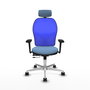 PIQUERAS Y CRESPO Silla de oficina Jorquera con mecanismo Sincro/Traslack Azul