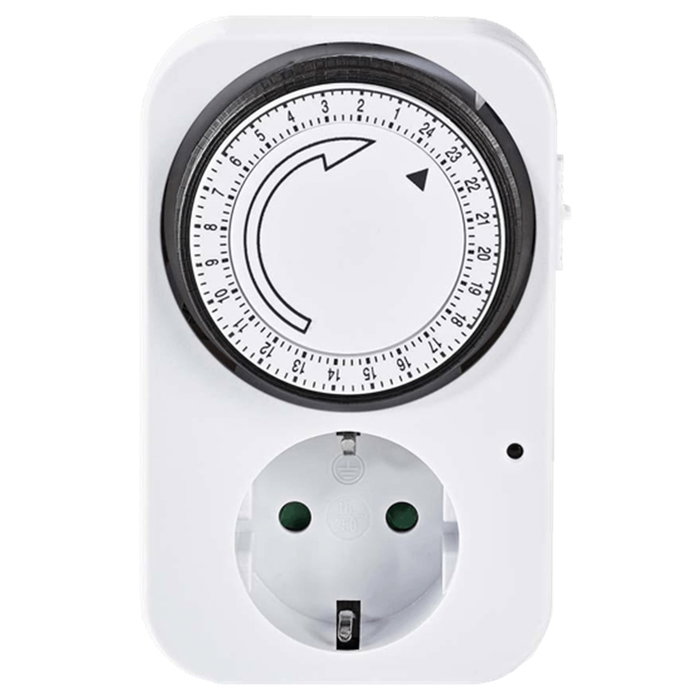 Silverht Programador Eléctrico Analógico 24h 3600W 250V 16A 50Hz - Modelo 49400