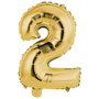Party Time Globo Cifra Plata/Oro para Cumpleaños, Altura 35 cm, Reutilizable