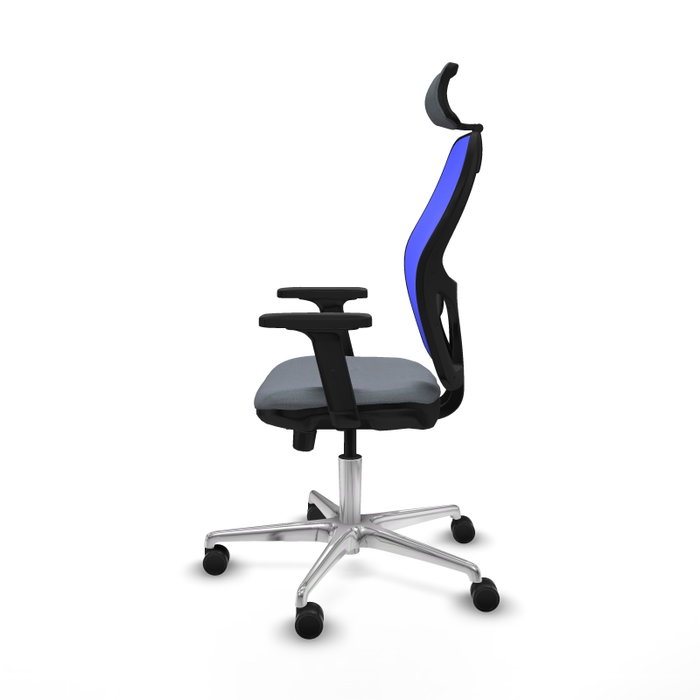 PIQUERAS Y CRESPO Silla de oficina Jorquera con mecanismo Sincro/Traslack Gris y Azul PIQUERAS Y CRESPO Silla de oficina Jorquera con mecanismo Sincro/Traslack Gris y Azul