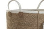 DKD Home Decor Set de 3 Cestas de Fibra y Algodón Natural