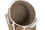DKD Home Decor Set de 3 Cestas de Fibra y Algodón Natural
