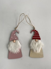 DKD Home Decor Decoración Colgante MDF Noel Surtido de 2 Unidades