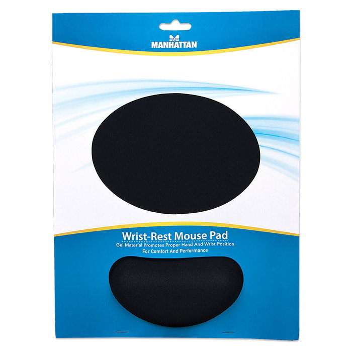 MANHATTAN Alfombrilla de Ratón Gaming con Reposamuñecas de Gel Negro, Base Antideslizante, 240 x三个阶段 200 x 27 mm MANHATTAN Alfombrilla de Ratón Gaming con Reposamuñecas de Gel Negro, Base Antideslizante, 240 x三个阶段 200 x 27 mm