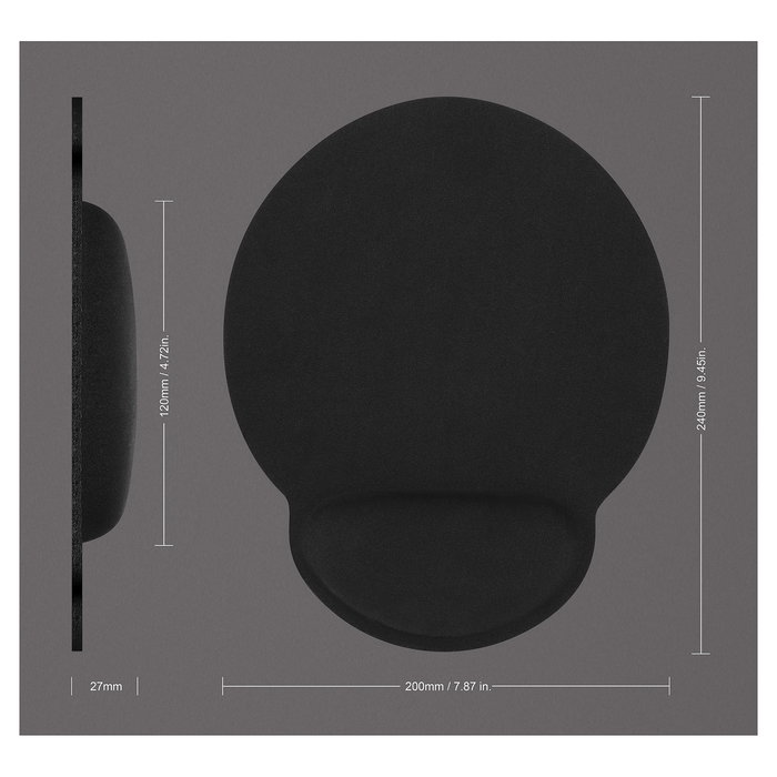 MANHATTAN Alfombrilla de Ratón Gaming con Reposamuñecas de Gel Negro, Base Antideslizante, 240 x三个阶段 200 x 27 mm MANHATTAN Alfombrilla de Ratón Gaming con Reposamuñecas de Gel Negro, Base Antideslizante, 240 x三个阶段 200 x 27 mm