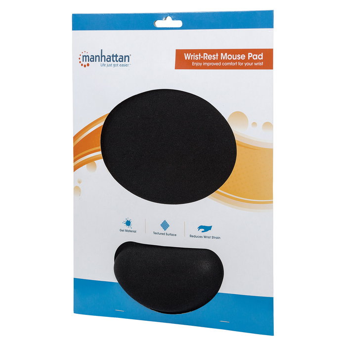 MANHATTAN Alfombrilla de Ratón Gaming con Reposamuñecas de Gel Negro, Base Antideslizante, 240 x三个阶段 200 x 27 mm MANHATTAN Alfombrilla de Ratón Gaming con Reposamuñecas de Gel Negro, Base Antideslizante, 240 x三个阶段 200 x 27 mm