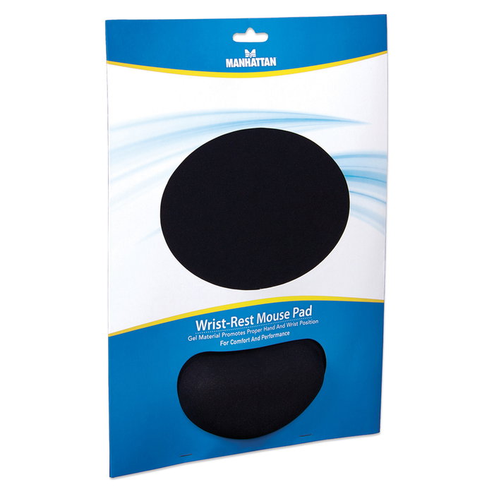 MANHATTAN Alfombrilla de Ratón Gaming con Reposamuñecas de Gel Negro, Base Antideslizante, 240 x三个阶段 200 x 27 mm MANHATTAN Alfombrilla de Ratón Gaming con Reposamuñecas de Gel Negro, Base Antideslizante, 240 x三个阶段 200 x 27 mm
