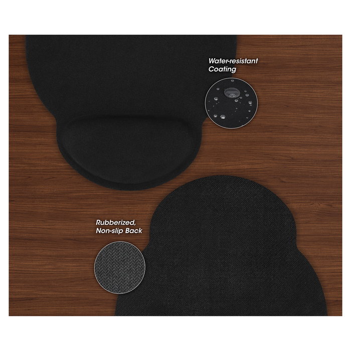 MANHATTAN Alfombrilla de Ratón Gaming con Reposamuñecas de Gel Negro, Base Antideslizante, 240 x三个阶段 200 x 27 mm MANHATTAN Alfombrilla de Ratón Gaming con Reposamuñecas de Gel Negro, Base Antideslizante, 240 x三个阶段 200 x 27 mm