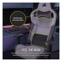 Corsair T3 Rush Silla Gaming (2023) - Tela Gris/Antracita, Respaldo Acolchado, 4D, 120 kg, Racing