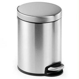 Durable Papelera Redonda de Acero Inoxidable con Pedal 5L