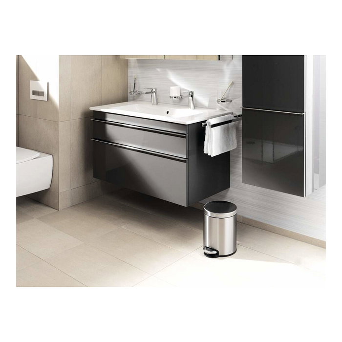 Durable Papelera Redonda de Acero Inoxidable con Pedal 5L