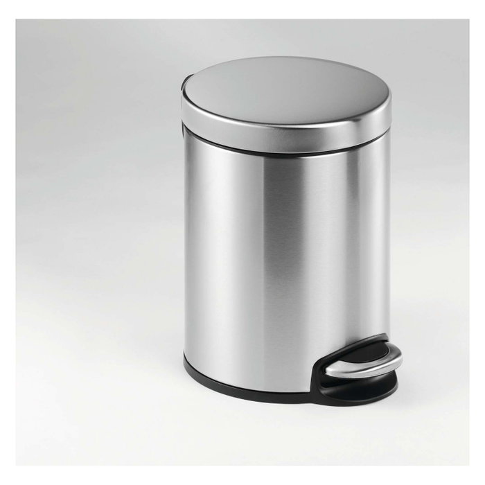 Durable Papelera Redonda de Acero Inoxidable con Pedal 5L