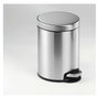 Durable Papelera Redonda de Acero Inoxidable con Pedal 5L