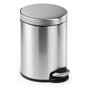 Durable Papelera Redonda de Acero Inoxidable con Pedal 5L