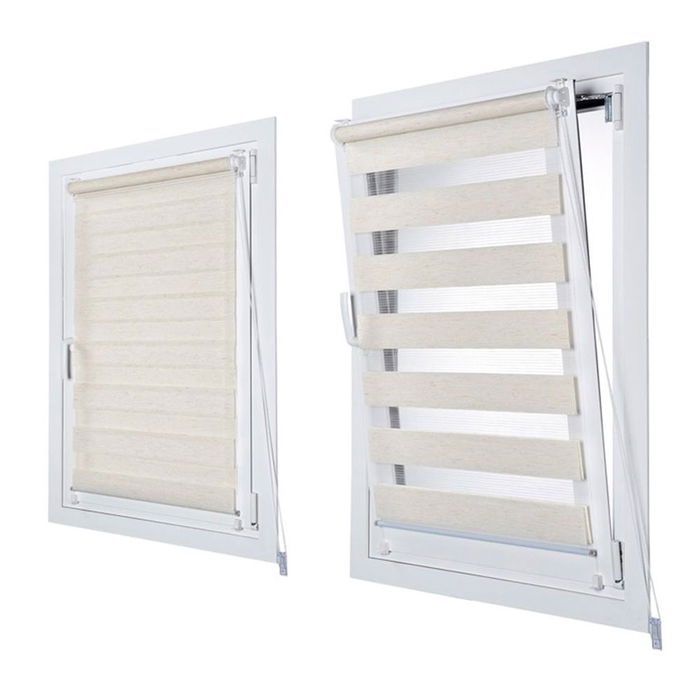 Cintacor - Stor Planet Clip & Fix Noche & Día Estor Enrollable Lino 120 x 180 cm